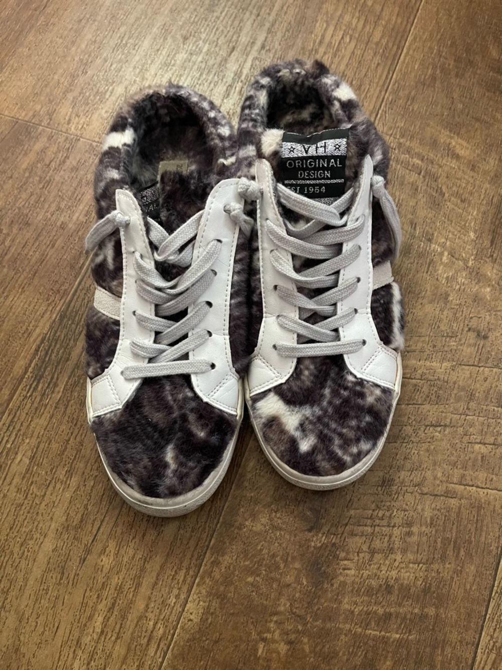 Vintage Havana Original Design Faux Fur Slip On Mule Sneakers